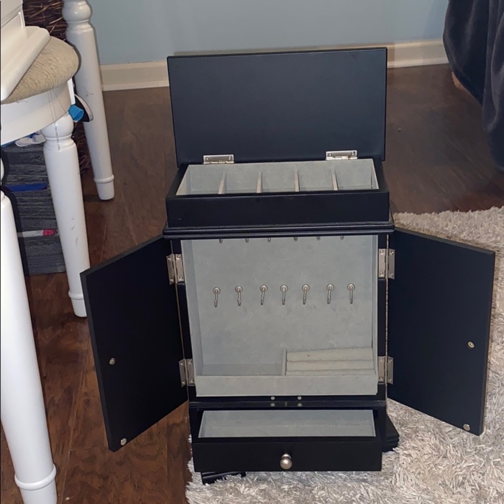 Never Used Black Pottery Barn Jewelry Box